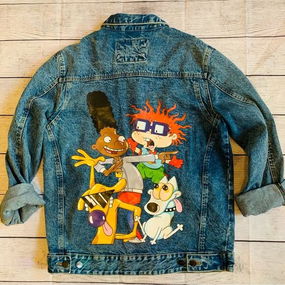 Members Only Nicklodeon Jean Jacket- Medium - Picture 1 of 6